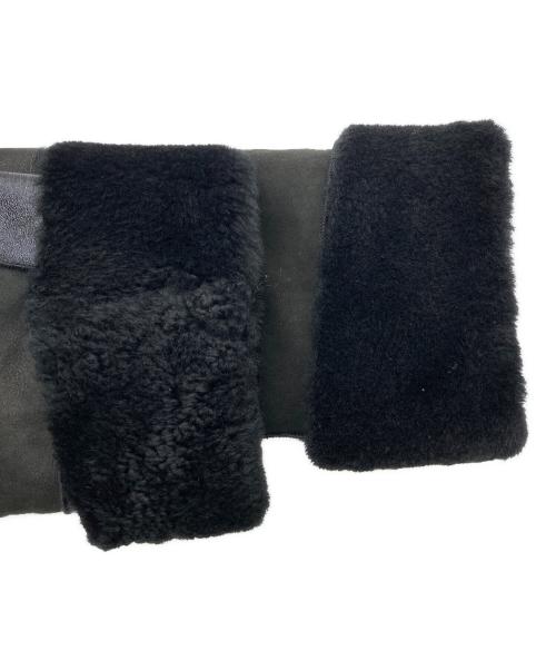 Les Copains（レコパン）Les Copains (レコパン) レザー切替コート ブラック サイズ:44の古着・服飾アイテム