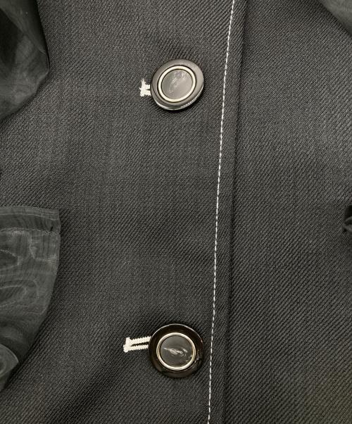 HOUGA（ホウガ）HOUGA (ホウガ) オーガンジーフリルジレ ブラック サイズ:不明（記載無し）の古着・服飾アイテム