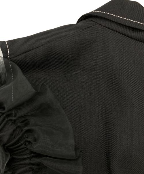 HOUGA（ホウガ）HOUGA (ホウガ) オーガンジーフリルジレ ブラック サイズ:不明（記載無し）の古着・服飾アイテム