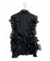 HOUGA (ホウガ) オーガンジーフリルジレ ブラック サイズ:不明（記載無し）：18000円