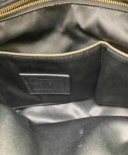 COACH（コーチ）COACH (コーチ) BOROUGH Black Pebbled Leather Satchel Handbag ブラックの古着・服飾アイテム