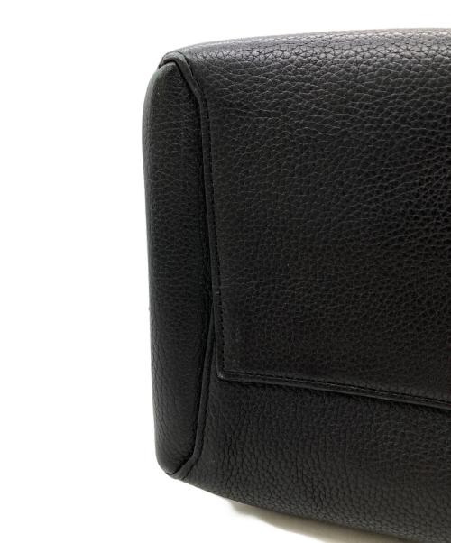 COACH（コーチ）COACH (コーチ) BOROUGH Black Pebbled Leather Satchel Handbag ブラックの古着・服飾アイテム