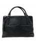 COACH（コーチ）の古着「BOROUGH Black Pebbled Leather Satchel Handbag」｜ブラック