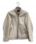 AVIREX（アヴィレックス）の古着「エイジド加工シングルライダース レザージャケット」｜ベージュ