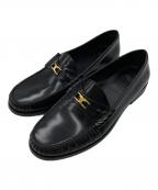 CELINEセリーヌ）の古着「エディ期　トリオンフレザーローファー」｜ブラック