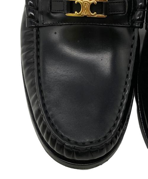 CELINE（セリーヌ）CELINE (セリーヌ) エディ期　トリオンフレザーローファー ブラック サイズ:41の古着・服飾アイテム