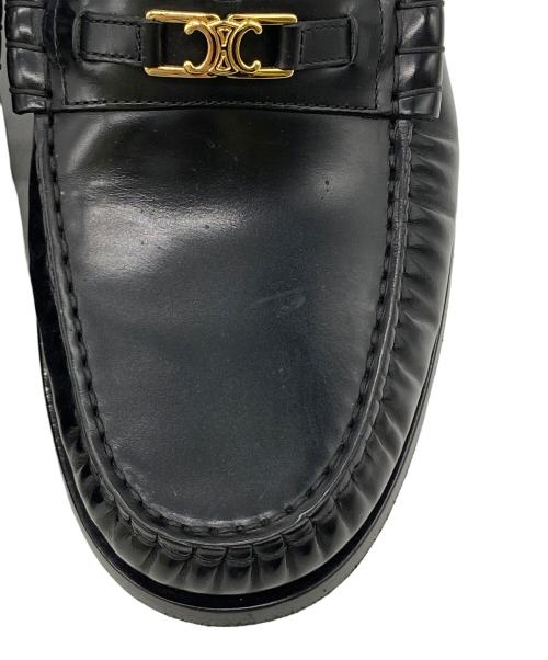 CELINE（セリーヌ）CELINE (セリーヌ) エディ期　トリオンフレザーローファー ブラック サイズ:41の古着・服飾アイテム