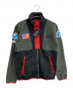 Columbia×ATMOSコロンビア×アトモス）の古着「LAB BACK BOWL TEXT FULL ZIP FLEECE」｜グレー×ブラック