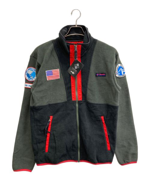 Columbia（コロンビア）Columbia (コロンビア) ATMOS (アトモス) LAB BACK BOWL TEXT FULL ZIP FLEECE グレー×ブラック サイズ:S 未使用品の古着・服飾アイテム