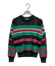 ISABEL MARANT ETOILE（イザベルマランエトワール）の古着「ボーダーニット」｜グリーン×ブラック