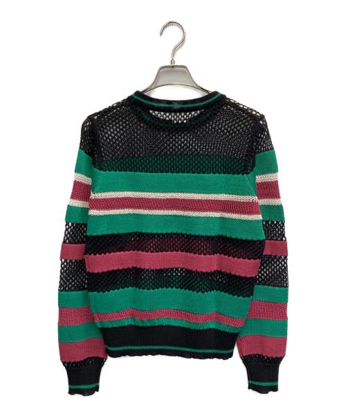 ISABEL MARANT ETOILE（イザベルマランエトワール）ISABEL MARANT ETOILE (イザベルマランエトワール) ボーダーニット グリーン×ブラック サイズ:Sの古着・服飾アイテム