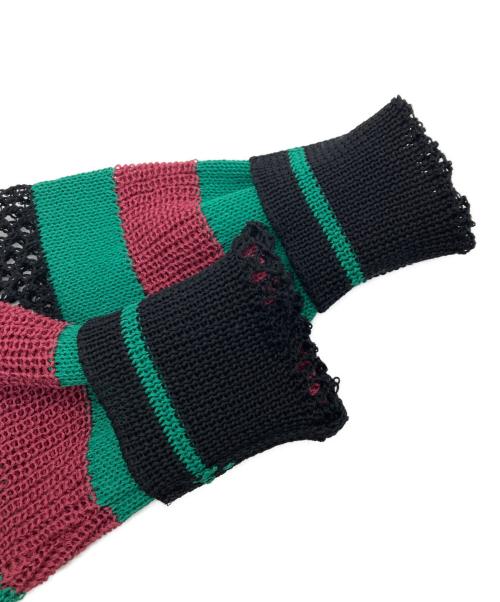 ISABEL MARANT ETOILE（イザベルマランエトワール）ISABEL MARANT ETOILE (イザベルマランエトワール) ボーダーニット グリーン×ブラック サイズ:Sの古着・服飾アイテム