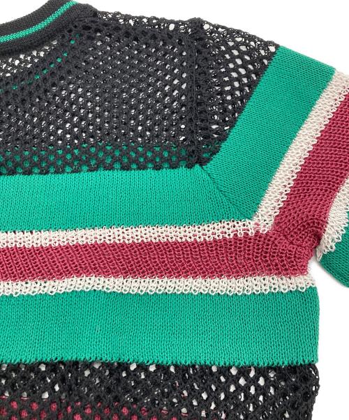 ISABEL MARANT ETOILE（イザベルマランエトワール）ISABEL MARANT ETOILE (イザベルマランエトワール) ボーダーニット グリーン×ブラック サイズ:Sの古着・服飾アイテム