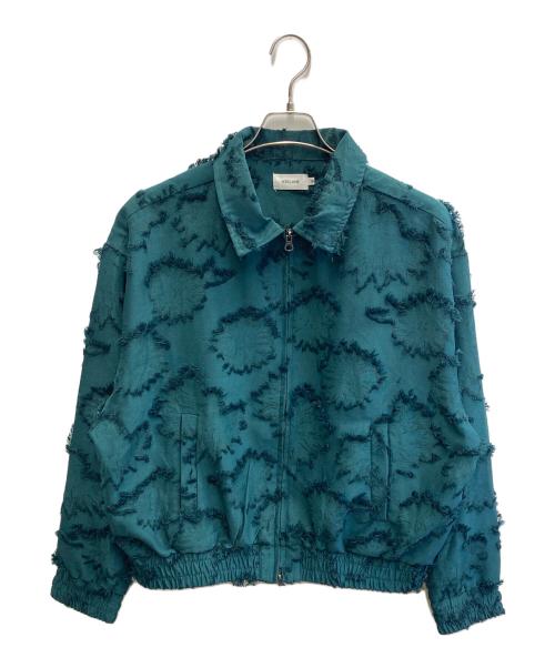 ATELANE（アテレーン）ATELANE (アテレーン) フラワージャガードボンバージャケット グリーン サイズ:Mの古着・服飾アイテム