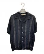 Davinciダヴィンチ）の古着「60’Ｓオープンカラーシャツ」｜ブラック