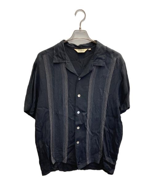 Davinci（ダヴィンチ）Davinci (ダヴィンチ) 60’Ｓオープンカラーシャツ ブラック サイズ:XLの古着・服飾アイテム