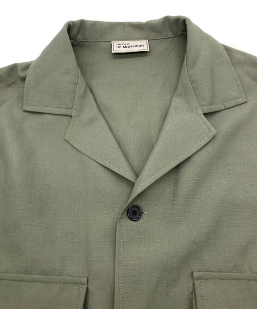 DROLE DE MONSIEUR（ドロール ド ムッシュ）DROLE DE MONSIEUR (ドロール ド ムッシュ) オープンカラーシャツ グリーン サイズ:Sの古着・服飾アイテム