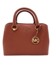 MICHAEL KORS（マイケル・コース）の古着「Edith Small Saffiano Leather Satchel」｜ピンク