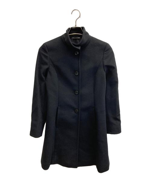 MaxMara（マックスマーラ）MaxMara (マックスマーラ) ヴァージンウール スタンドカラーコート ブラック サイズ:36の古着・服飾アイテム