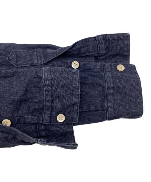 confect（コンフェクト）CONFECT (コンフェクト) リネン レギュラーシャツ ネイビー サイズ:3の古着・服飾アイテム
