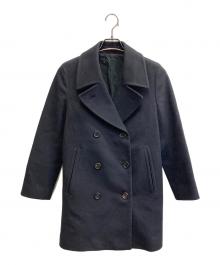 MARGARET HOWELL（マーガレットハウエル）の古着「FOX BROTHERS社製ウールPコート」｜ブラック