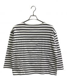 Le minor（ルミノア）の古着「ボーダーカットソー」｜ホワイト×ブラック