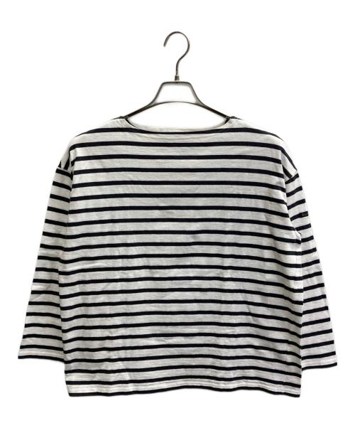 Le minor（ルミノア）Le minor (ルミノア) ボーダーカットソー ホワイト×ブラック サイズ:2の古着・服飾アイテム