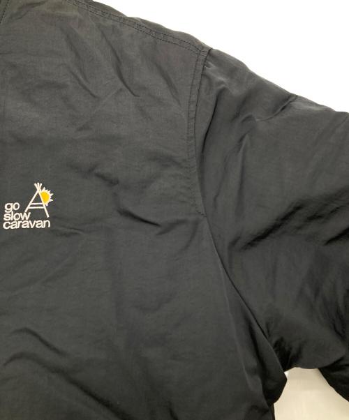 go slow caravan（ゴースローキャラバン）go slow caravan (ゴースローキャラバン) ナイロンツイルパネル刺繍リブジャケット ブラック サイズ:4の古着・服飾アイテム