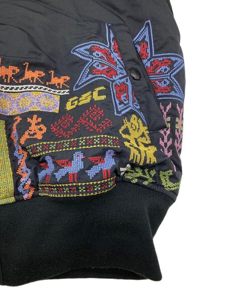 go slow caravan（ゴースローキャラバン）go slow caravan (ゴースローキャラバン) ナイロンツイルパネル刺繍リブジャケット ブラック サイズ:4の古着・服飾アイテム
