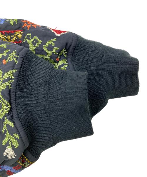 go slow caravan（ゴースローキャラバン）go slow caravan (ゴースローキャラバン) ナイロンツイルパネル刺繍リブジャケット ブラック サイズ:4の古着・服飾アイテム