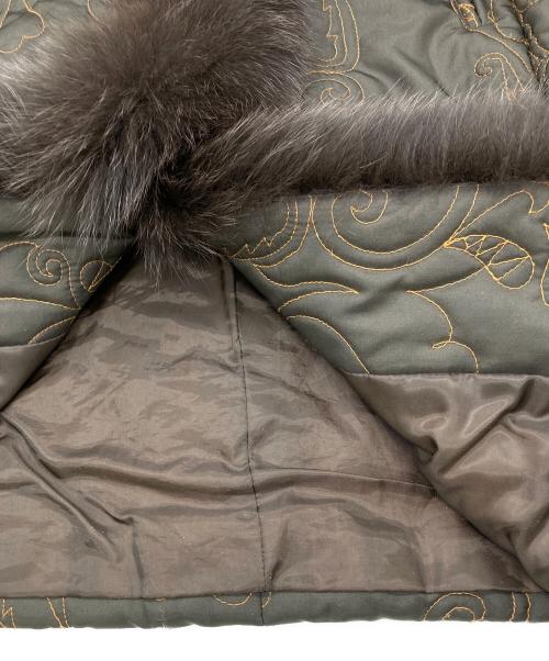 Super Beauty（スーパービューティ）Super Beauty (スーパービューティ) フォックスファー中綿シルクコート ブラウン サイズ:Lの古着・服飾アイテム