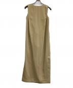 TODAYFULトゥデイフル）の古着「"Back Drape Dress"バックドレープドレス」｜ベージュ