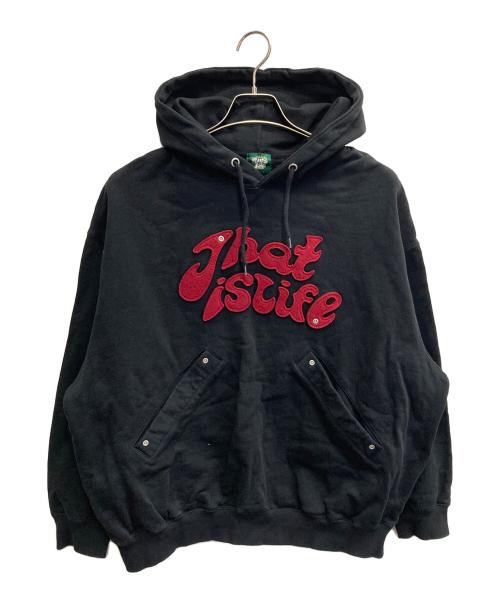 That's life（ザッツ ライフ）That's Life (ザッツ ライフ) パーカー ブラック サイズ:Lの古着・服飾アイテム