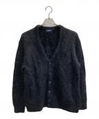 SHIPSシップス）の古着「スリアルパカ Vネック カーディガン」｜ブラック