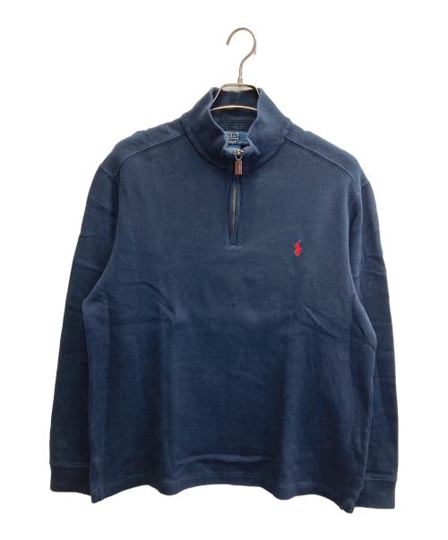 POLO RALPH LAUREN（ポロ・ラルフローレン）POLO RALPH LAUREN (ポロ・ラルフローレン) ハーフジップニット ネイビー サイズ:Lの古着・服飾アイテム