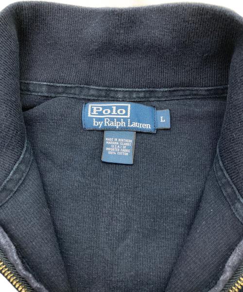 POLO RALPH LAUREN（ポロ・ラルフローレン）POLO RALPH LAUREN (ポロ・ラルフローレン) ハーフジップニット ネイビー サイズ:Lの古着・服飾アイテム