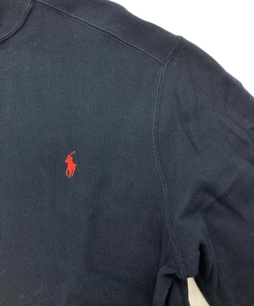 POLO RALPH LAUREN（ポロ・ラルフローレン）POLO RALPH LAUREN (ポロ・ラルフローレン) ハーフジップニット ネイビー サイズ:Lの古着・服飾アイテム