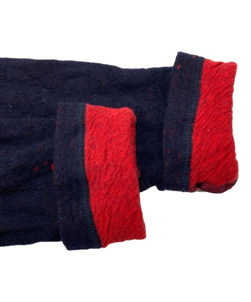 JUNYA WATANABE COMME des GARCONS（ジュンヤワタナベ コムデギャルソン）JUNYA WATANABE COMME des GARCONS ((ジュンヤワタナベ コムデギャルソン) デザインニット/AD2002 ネイビー サイズ:Mの古着・服飾アイテム