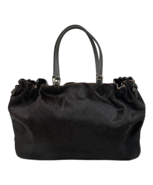 ANYA HINDMARCH（アニヤ・ハインドマーチ）ANYA HINDMARCH (アニヤ・ハインドマーチ) ハラコトートバッグ ブラウンの古着・服飾アイテム