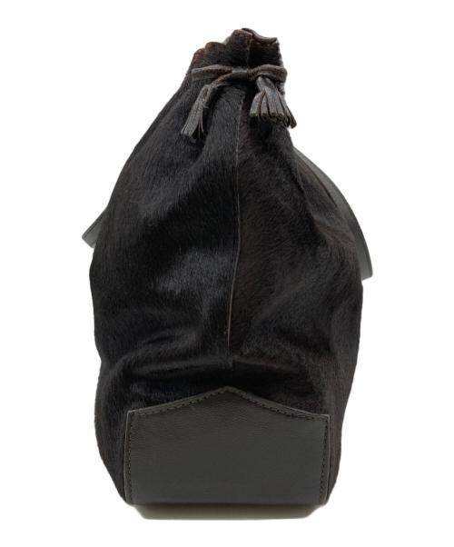 ANYA HINDMARCH（アニヤ・ハインドマーチ）ANYA HINDMARCH (アニヤ・ハインドマーチ) ハラコトートバッグ ブラウンの古着・服飾アイテム