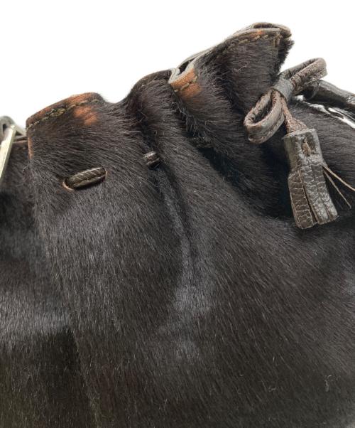 ANYA HINDMARCH（アニヤ・ハインドマーチ）ANYA HINDMARCH (アニヤ・ハインドマーチ) ハラコトートバッグ ブラウンの古着・服飾アイテム