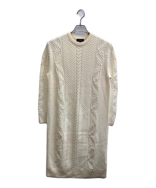 theory（セオリー）theory (セオリー) CABLE DRESS  ワンピース ホワイト サイズ:Sの古着・服飾アイテム