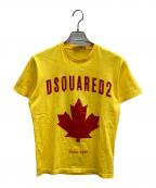 DSQUARED2ディースクエアード）の古着「カエデプリントTシャツ」｜イエロー