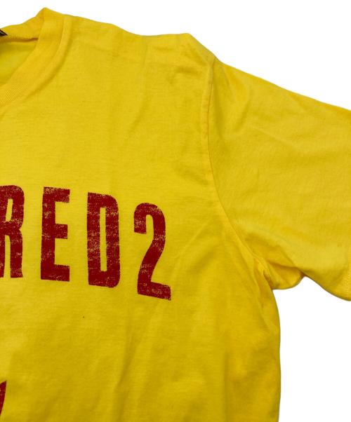DSQUARED2（ディースクエアード）DSQUARED2 (ディースクエアード) カエデプリントTシャツ イエロー サイズ:Sの古着・服飾アイテム