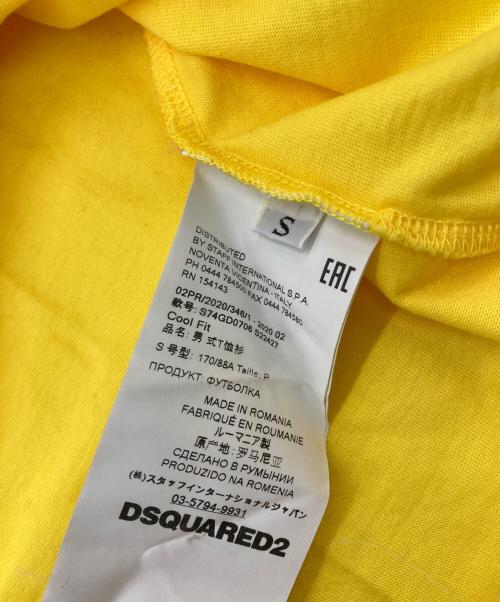 DSQUARED2（ディースクエアード）DSQUARED2 (ディースクエアード) カエデプリントTシャツ イエロー サイズ:Sの古着・服飾アイテム