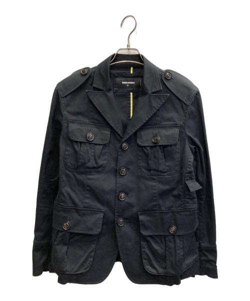 DSQUARED2（ディースクエアード）DSQUARED2 (ディースクエアード) サファリジャケット ブラック サイズ:46の古着・服飾アイテム