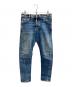 DSQUARED2（ディースクエアード）の古着「SEXY TWIST JEAN」｜インディゴ