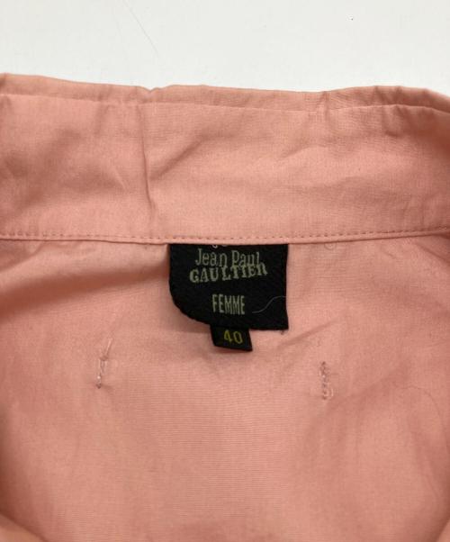 Jean Paul Gaultier FEMME（ジャンポールゴルチエ フェム）Jean Paul GAULTIER FEMME (ジャンポールゴルチエ フェム) 比翼シャツ ピンク サイズ:40の古着・服飾アイテム