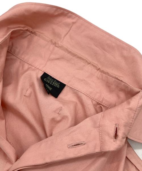 Jean Paul Gaultier FEMME（ジャンポールゴルチエ フェム）Jean Paul GAULTIER FEMME (ジャンポールゴルチエ フェム) 比翼シャツ ピンク サイズ:40の古着・服飾アイテム