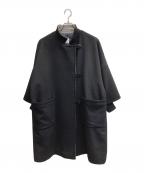 nop de nodノップドゥノッド）の古着「スタンドカラーボックスコート」｜ブラック